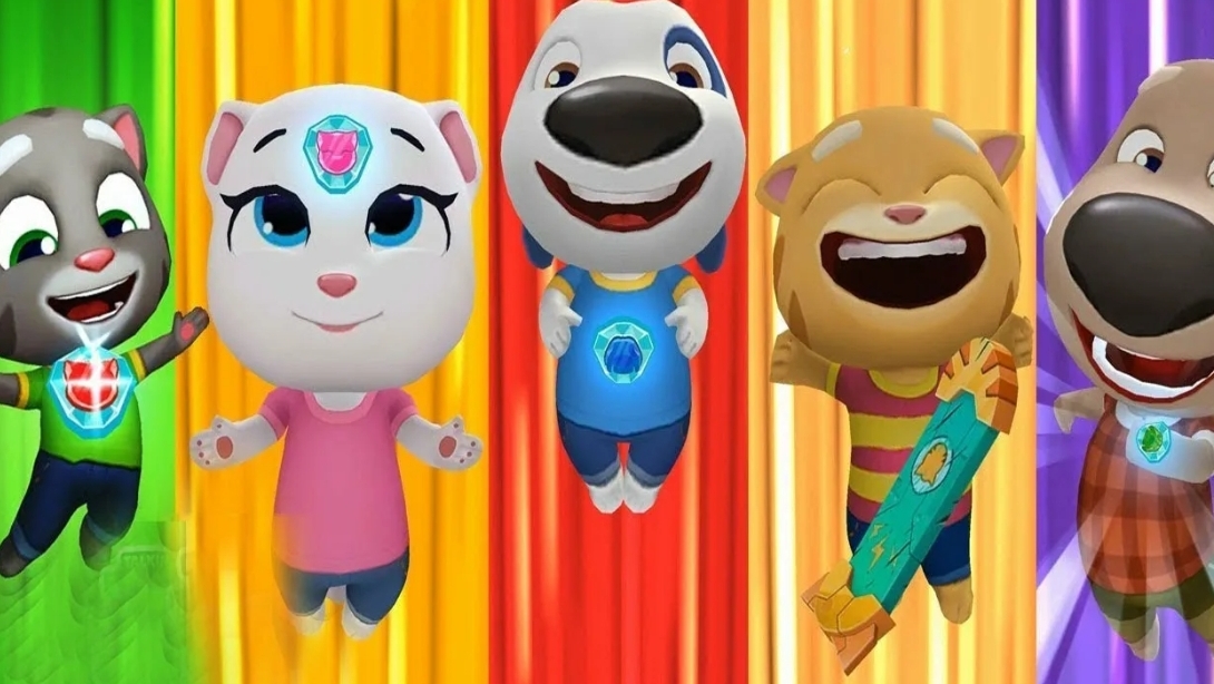 Говорящий Том бег за золотом, гонка на время, герои. Сборник. новая серия.Бегите, прыгайте и мчитесь