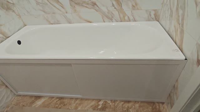 Раздвижной экран под ванну с двумя дверьми на заказ по индивидуальным размерам