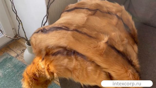 Меховой плед SOFT COMFORT, рыжий, 150х130 см  614135