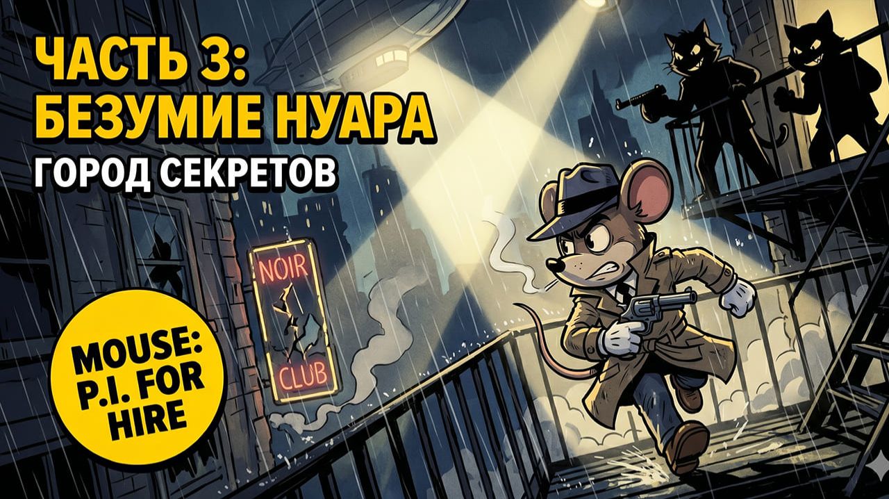 MOUSE: P.I. For Hire — Безумие нуара и город секретов 🐭 Часть 3 | Стрим