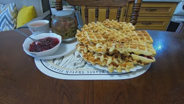 Венские вафли, лакомство для чая