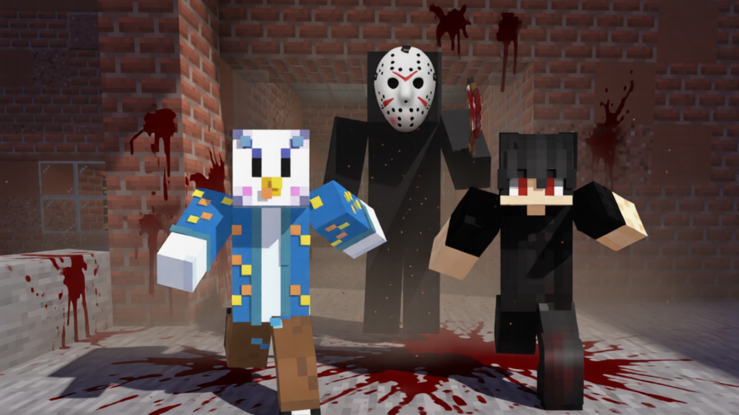 Впервые сбежали от Маньяка в Маинкрафт !