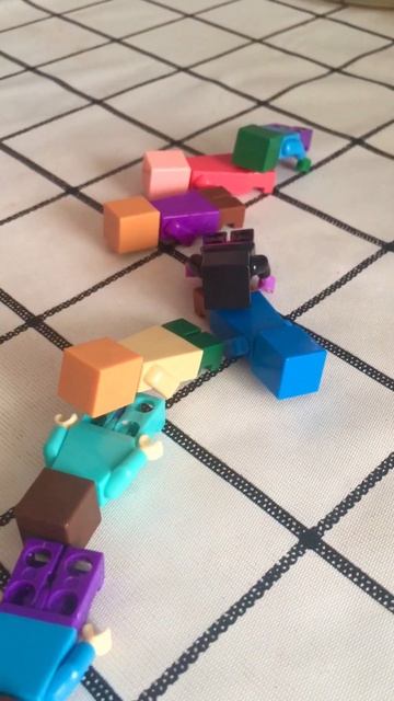 Minecraft Characters Domino #minecraft #villager #kids #childrenstoys #steve  #unboxing  #lego