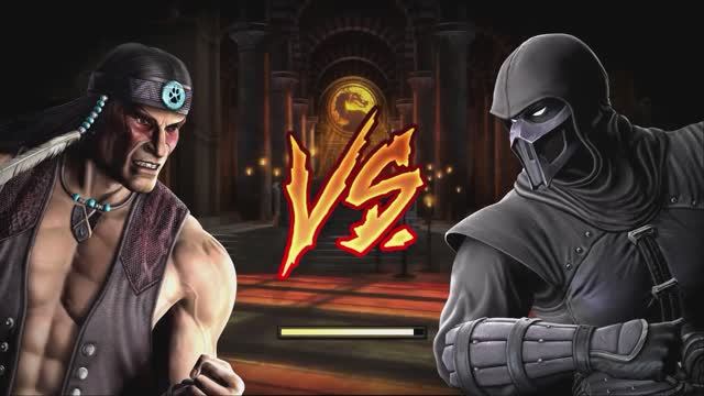 Mortal Kombat 9 - Найтвулф Vs Нуб Сайбот. Фаталити