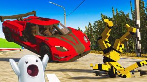 Мультики машинки для детей. Краш тесты машинок c игрушечным человечком. Мультики про машинки малышам