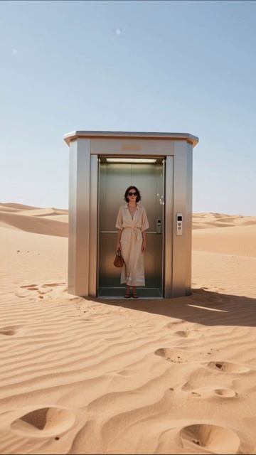 Неожиданная остановка в пустыне #пустыня #лифт #приключения