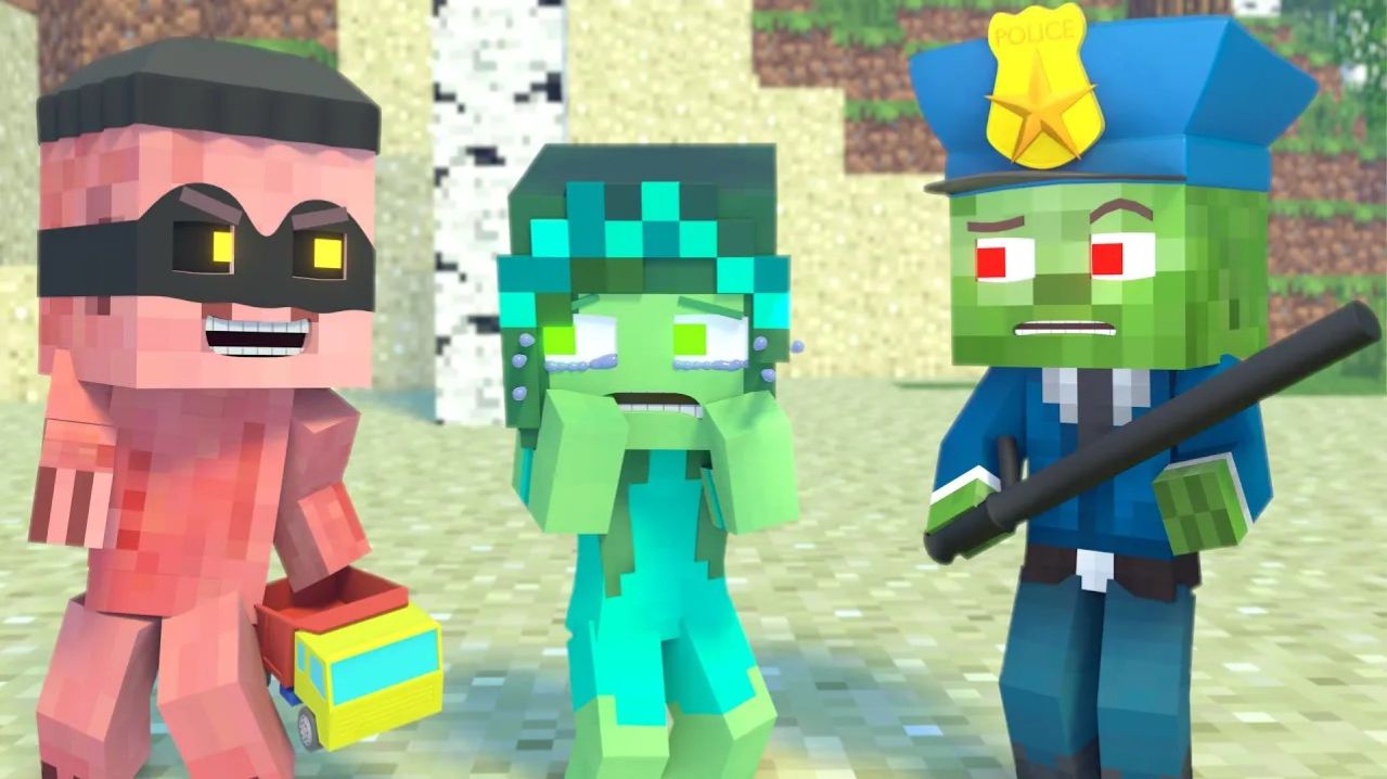Дети: Вор против полицейского. Майнкрафт Мультик