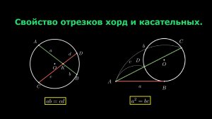 Геометрия 8 класс. Свойство отрезков хорд и касательных.