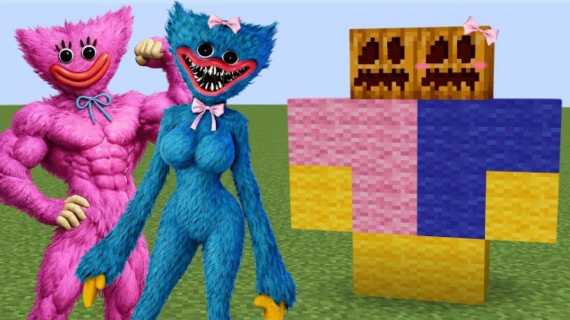 ХАГГИ-ВАГГИ-ДЕВОЧКИ и КИССИ-МИССИ-МАЛЬЧИКА В ОБНОВЛЕНИЕ ДЛЯ МАЙНКРАФТА