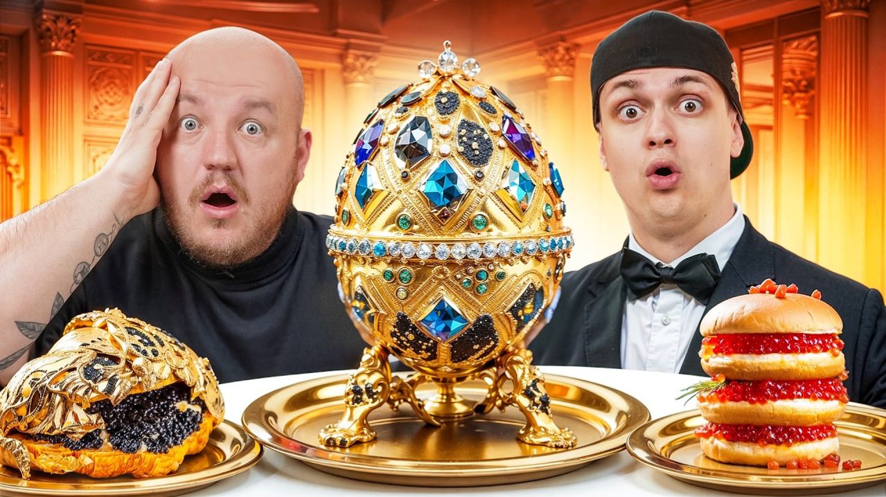 Пробуем Самую Дорогую Еду с Бустером Дорогая Пицца, Бургер и Роллы