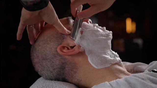 ASMR Shaving With A Heavy Straight Razor  Slow & Controlled