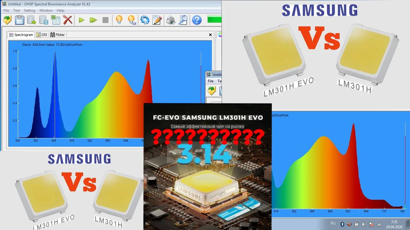 Samsung Lm 301h Evo VS Lm 301h в чем разница.._ Какой чип лучше выбрать для гровинга..._ НЕ СПЕШИТЕ