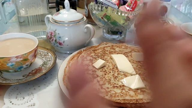 Завтрак. Блины. Снег в Биробиджане. 2026г апрель