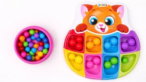 Учим цвета для детей | Котик-Сортер | Развивающее видео для малышей 1-5 лет