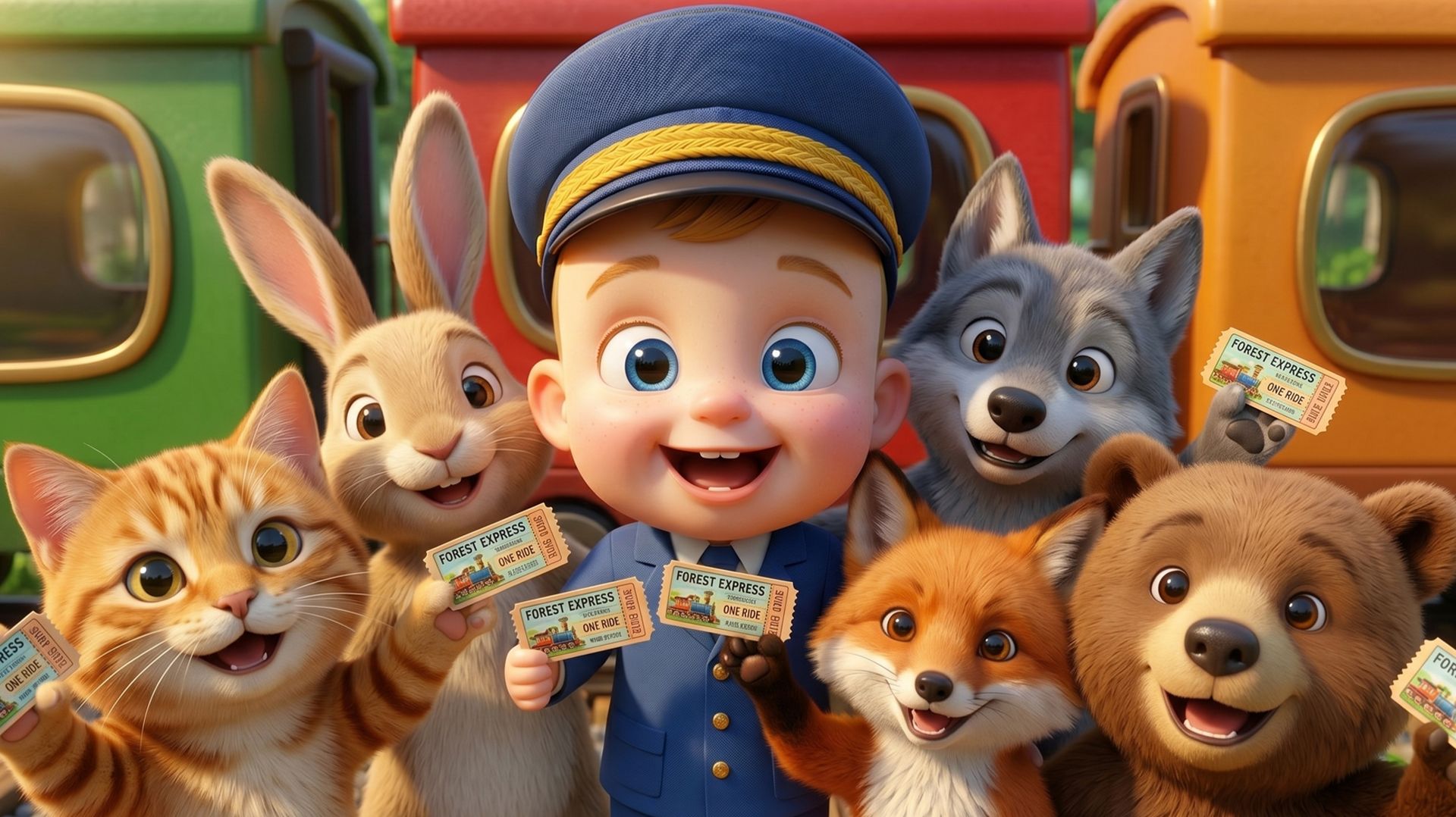 Паровозик и зверята | Угадай, кто выйдет! |  Детская песня