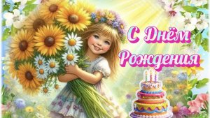 Поздравление для Девочки с Днём Рождения. Красивая песня и пожелания.