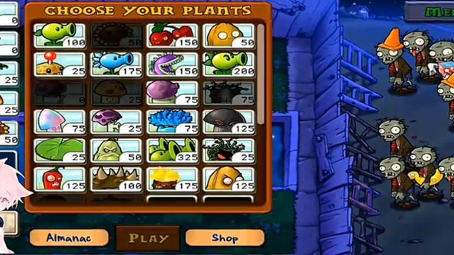 Арсений-Кун пытается Победить Зомби в игре «Растения Против Зомби»