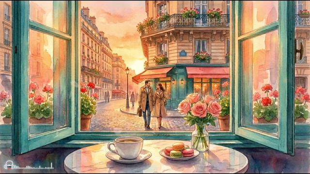 𝑪𝒐𝒛𝒚 𝑷𝒂𝒓𝒊𝒔 𝑺𝒕𝒓𝒆𝒆𝒕 𝑪𝒂𝒇𝒆́ ☕ Relaxing French Jazz Music – Coffee Shop Ambience