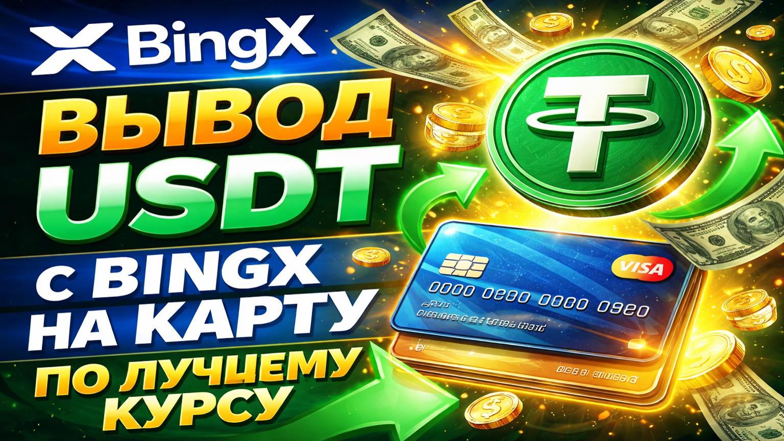 Вывод с BingX на карту 2026 | Вывод USDT на карту
