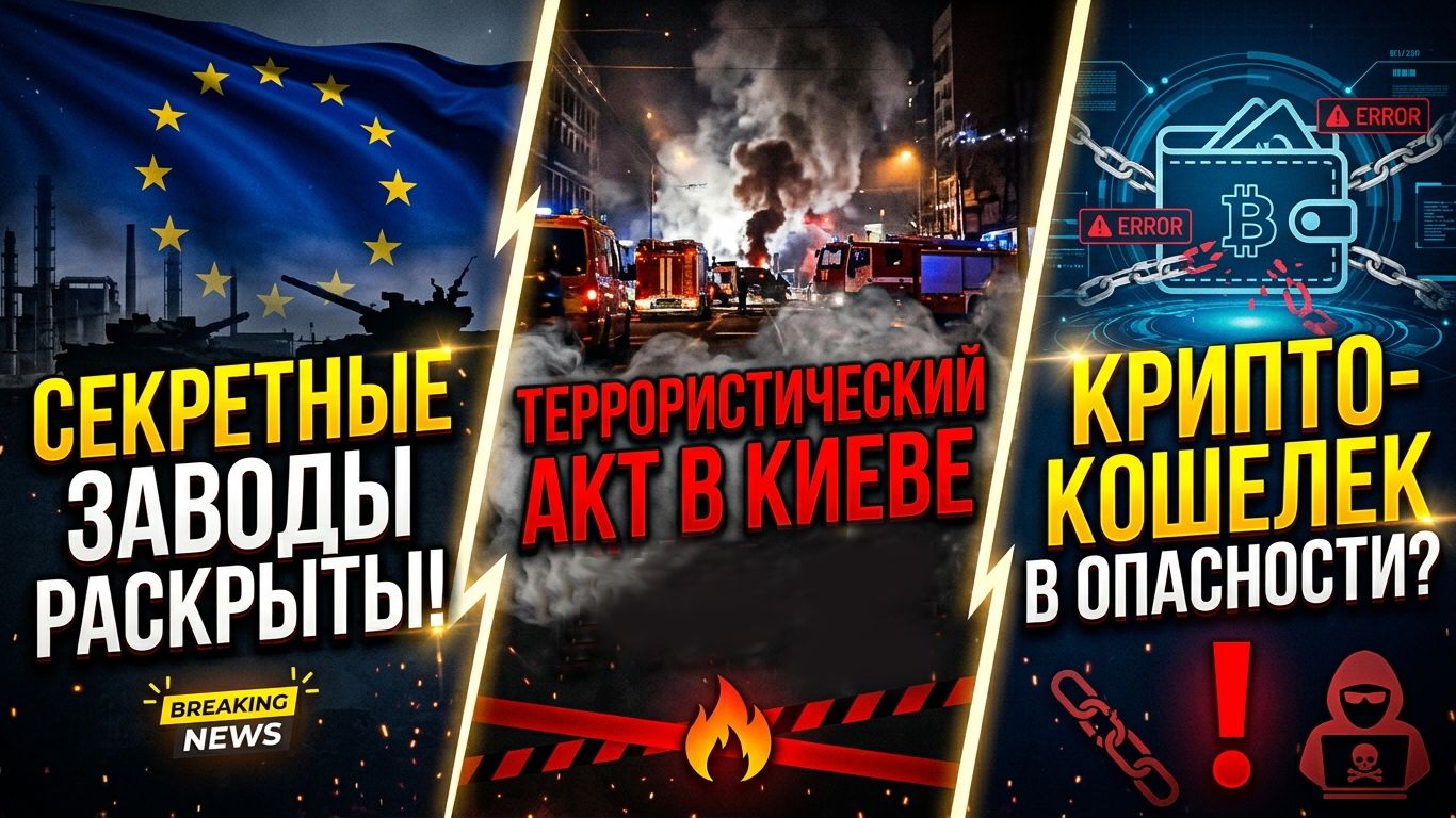 ⁉️УДАР ПО ЕВРОПЕ?! Секретные заводы раскрыты! Ваш крипто-кошелек В ОПАСНОСТИ?