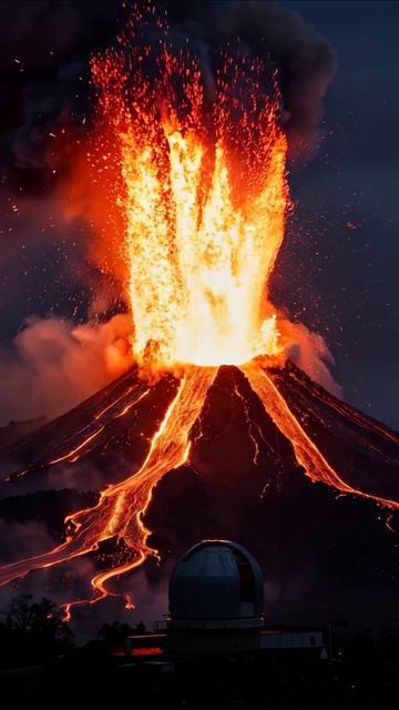 Извержение вулкана: зрелище природы #вулкан #природа #извержение