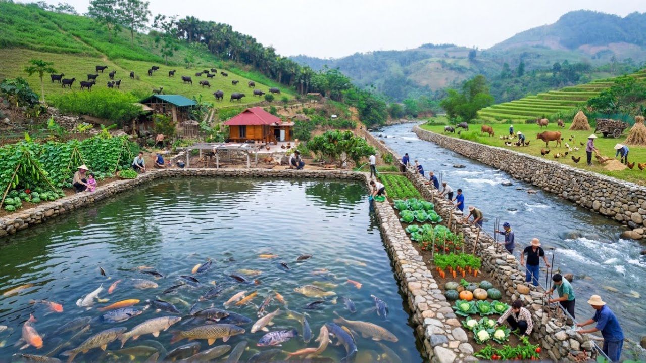 Остался всего месяц до начала дождей — строительство автономного дома во Вьетнаме.
