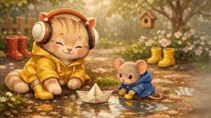 Музыка для улицы. Кошка и мышка играют.