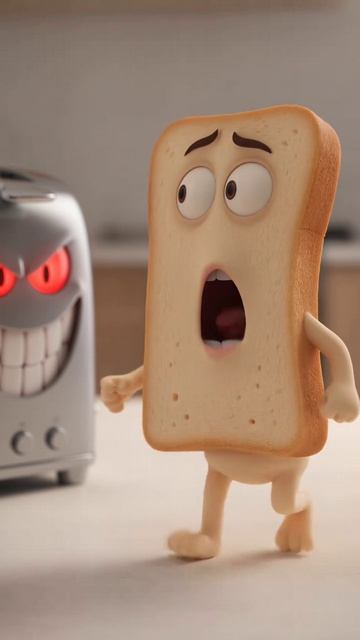 Беглец-хлеб: «НЕЕЕТ!» → сам прыгнул в тостер