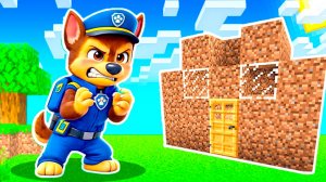 ПОСТРОИЛ ДОМ ЗЛОМУ и ВРЕДНОМУ ГОНЩИКУ ЩЕНЯЧИЙ ПАТРУЛЬ в МАЙНКРАФТ