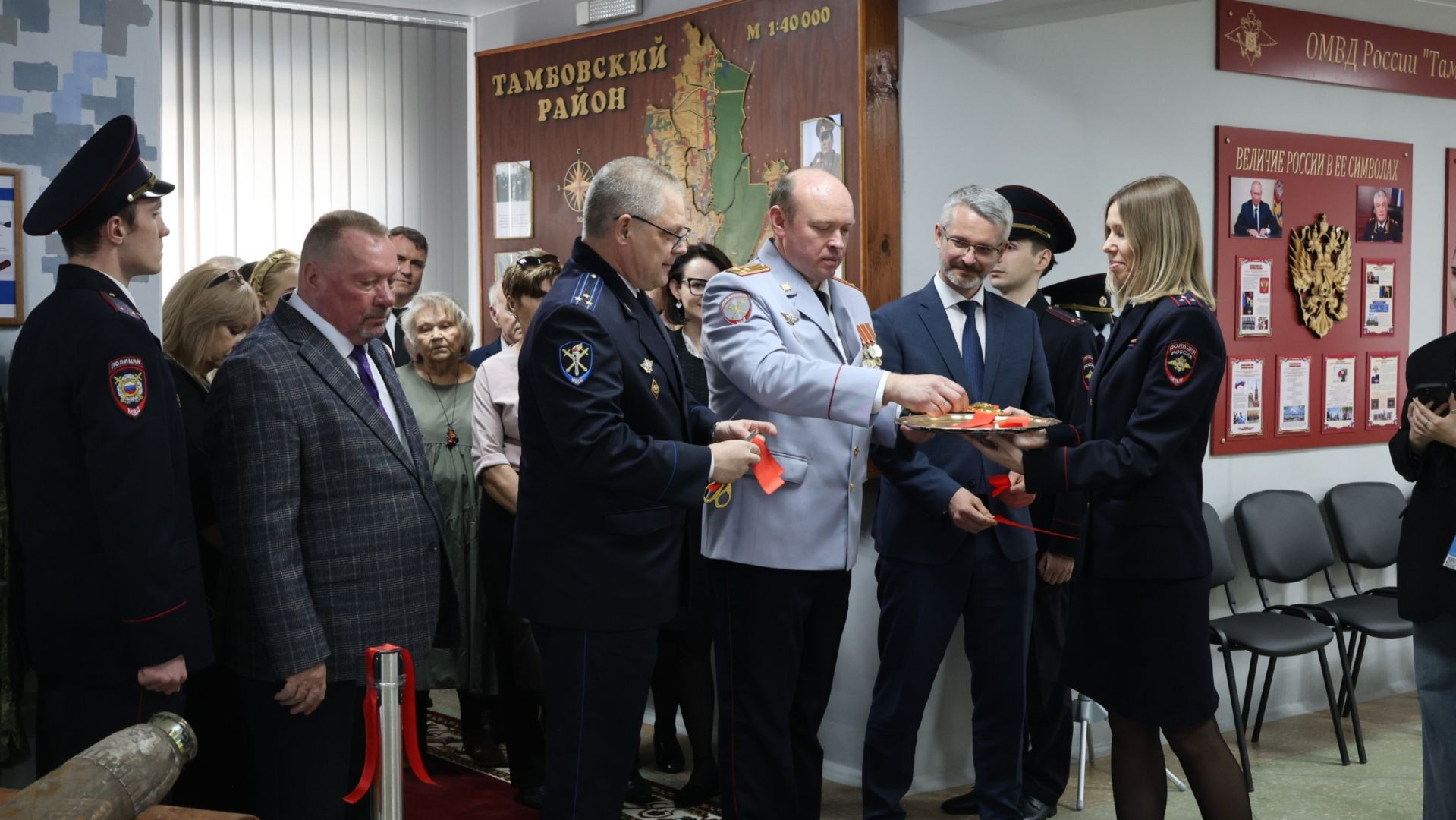 Двери обновленного музея торжественно открыли в День ветеранов МВД ОМВД России «Тамбовский»