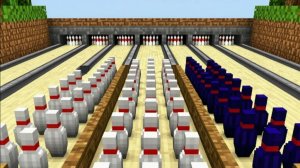 Строю боулинг в майнкрафт.