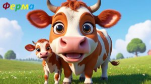 Животные на ферме 🐄 Весёлая песенка для малышей. Учим звуки животных