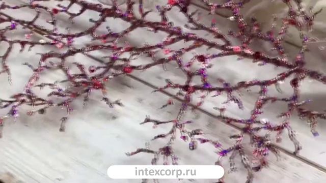 Декоративная ветка КОРАЛЛОВЫЙ МОТИВ, розовое золото, 64 см, 680421-64