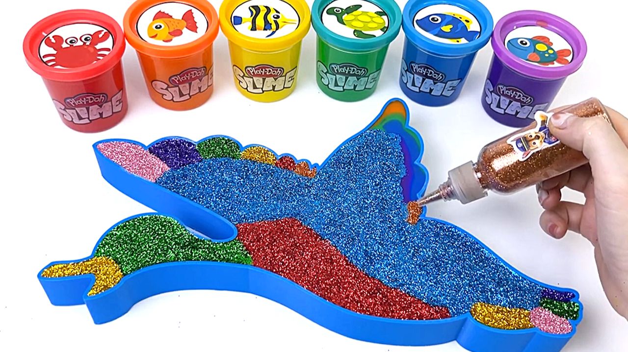 Для малышей мультики АСМР. Смешные игрушки. Разноцветные слаймы. Для детей мультики