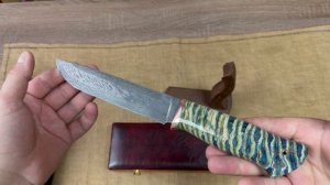Эксклюзивные ножи из торцевого Дамаска! Шикарные ножи !!