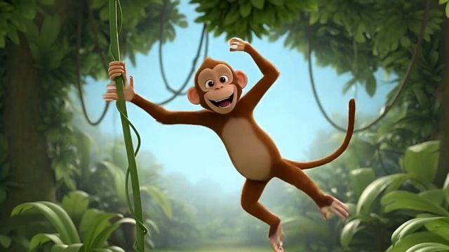 Глупая обезьянка поскользнулась на банане  — увлекательный мультфильм 2026 для малышей