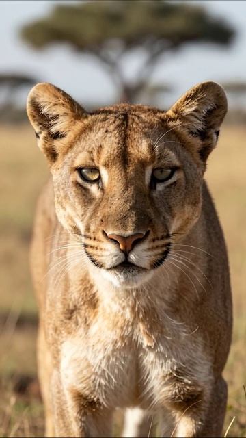 Королева саванны: взгляды львицы #дикаяприрода #животные #львы