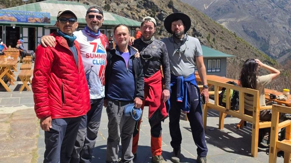 Александр Абрамов с тропы к монастырю Тенгбоче