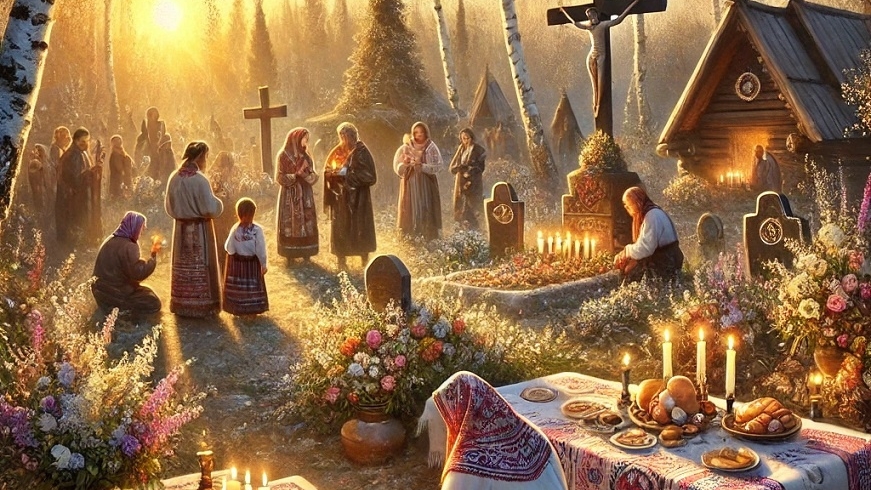 Радоница- помним и молимся. Шикарная музыкальная открытка.