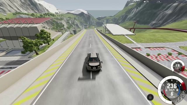Много прыжков с трамплина в Beamng Drive