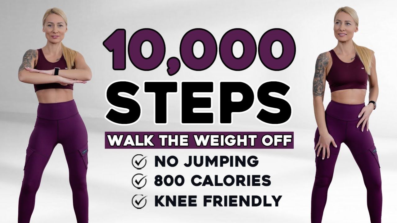 10 000 шагов дома. 1 час ходьбы для похудения.