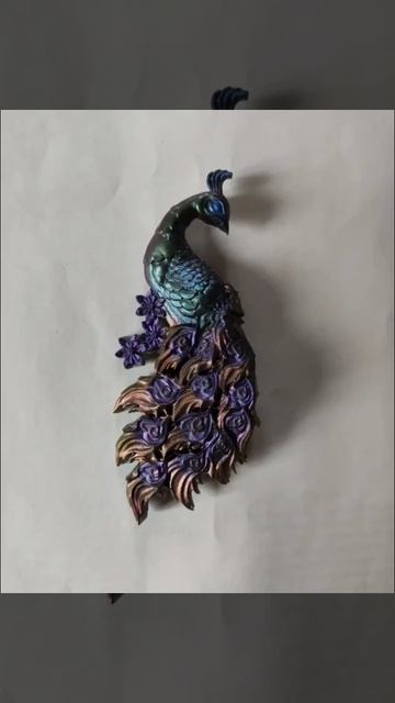 Павлин Брошь из эпоксидной смолы