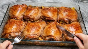 Куриные бедра и кипяток! Вкуснее шашлыка! Мало кто знает этот секрет! Бабушка научила готовить