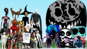 Крипипаста: Саранча, Обелиск и Кипящий (The Boiled One) против монстров из Roblox Doors