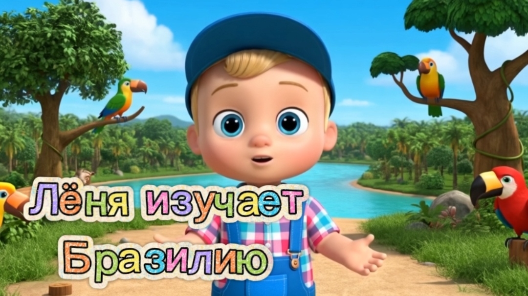 🦜🌊🐆🦥🐦ЛЁНЯ В БРАЗИЛИИ | Учим природу Амазонки: попугаи, туканы, ленивцы, ягуар #дети #мультик #п