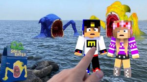 МОЙ ДРОН снял СОНИК ПОЖИРАТЕЛЬ в МАЙНКРАФТ НУБ И ПРО ЭВОЛЮЦИЯ ВИДЕО MINECRAFT Евгенбро