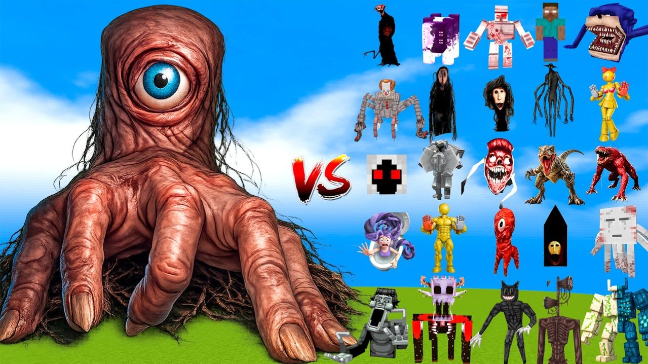 ГИГАНТ Монстр РУКА Vs ВСЕХ Боссов Майнкрафта! Minecraft Битва Мобов