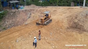Complete By The Bulldozer Building New Road Cut Of Canal Side