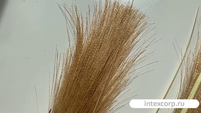 Декоративная ветка ПЁРЫШКИ КОВЫЛЯ, полиэстер, песочная, 115 см, 801348