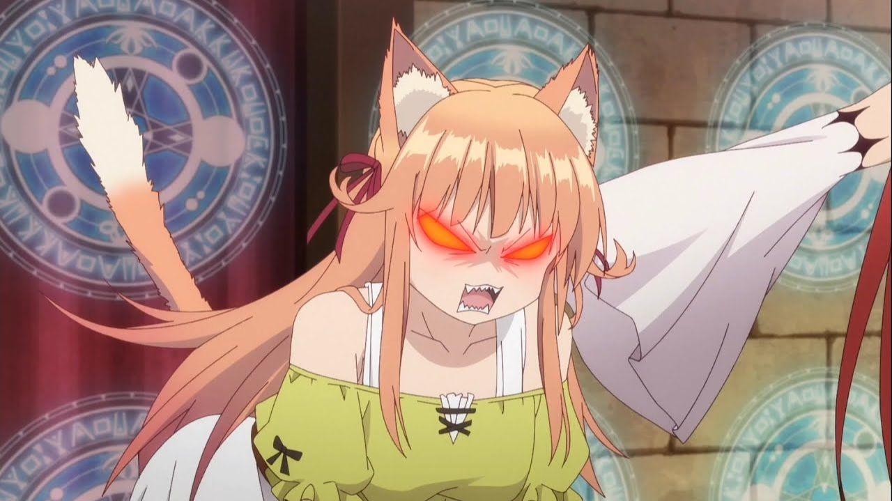 Кшяя кошка девушка Канаде испугалась призрака #аниме #anime